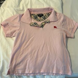 Pink Burberry polo
